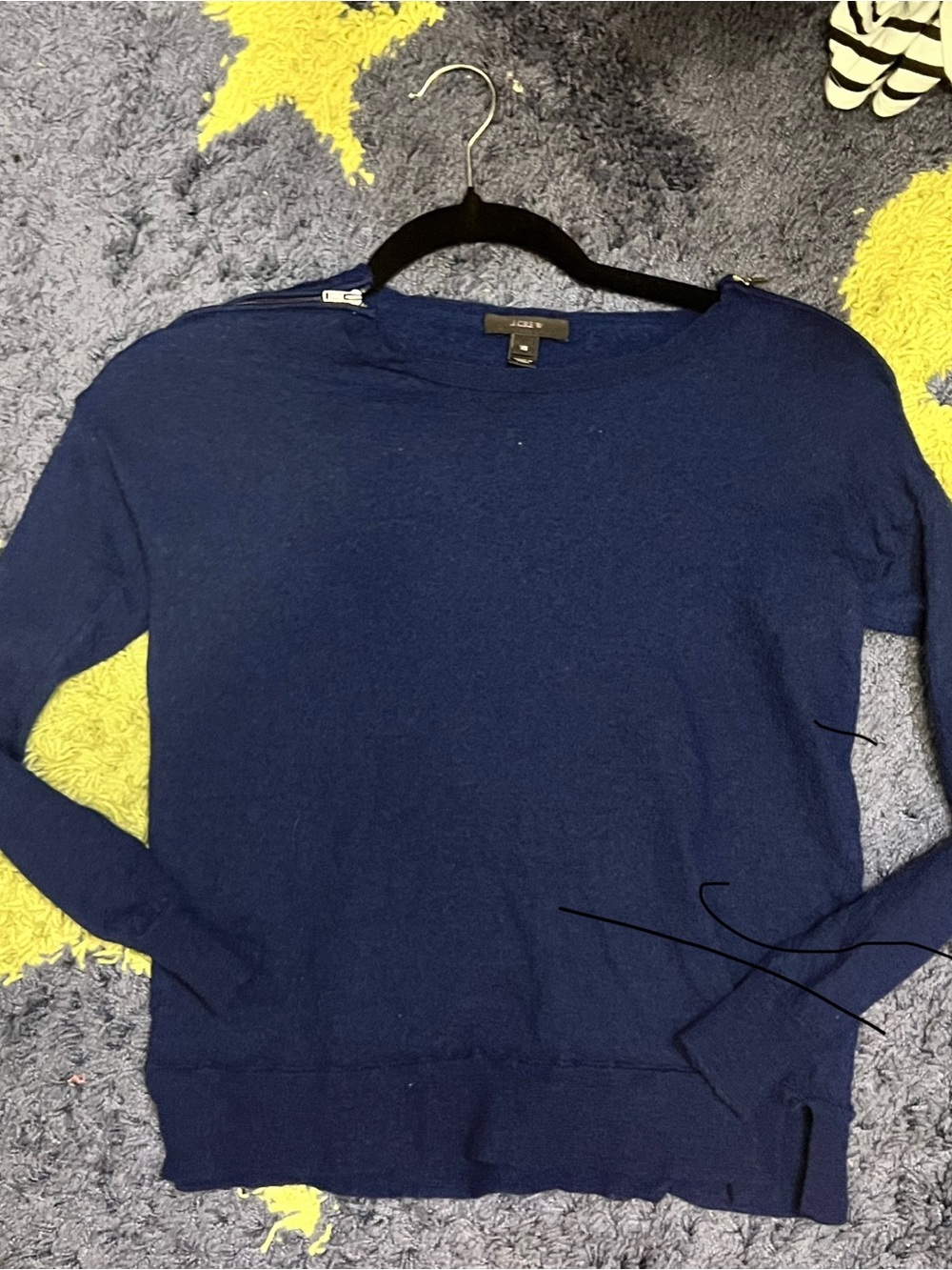 J. Crew Women's Navy Scoopneck Lightweight Sweater